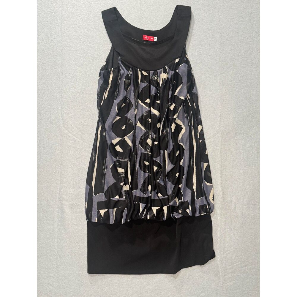 🖤Ruby Rox Abstract Print Bubble Hem Mini Dress — Size S (Teen)